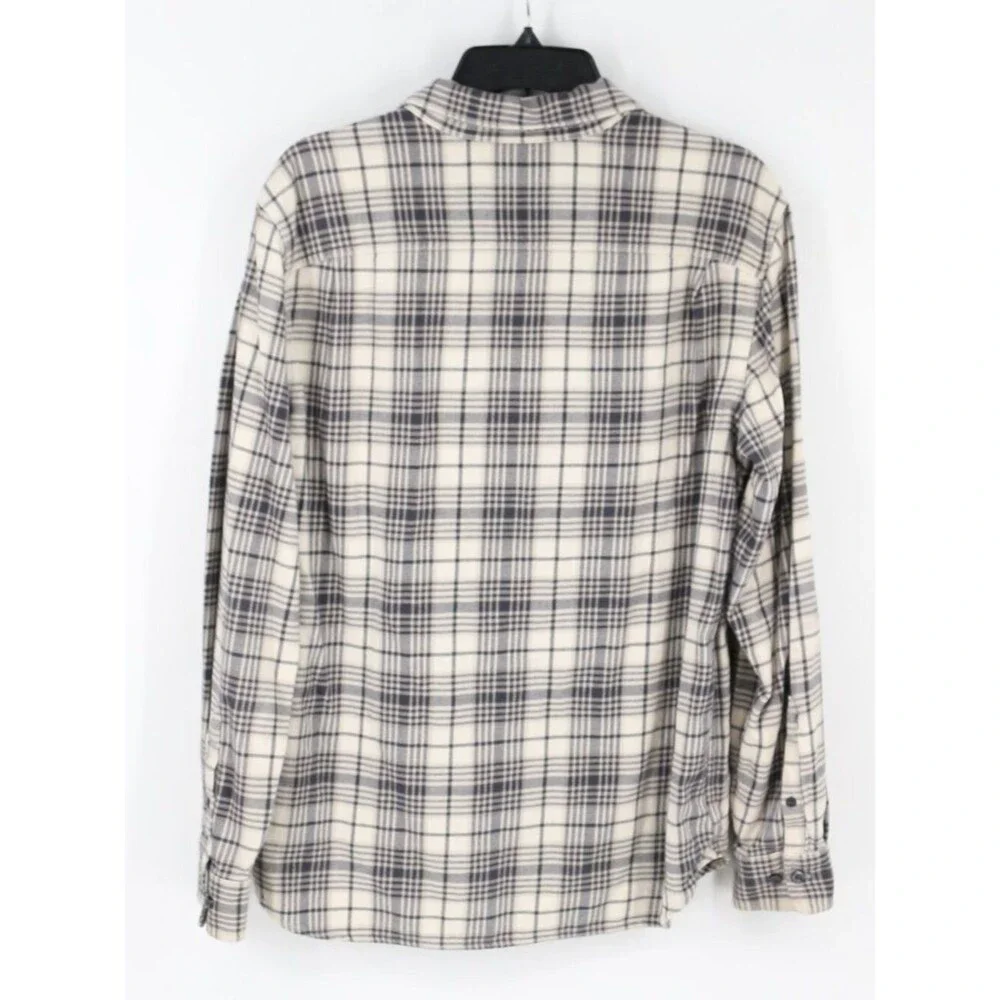 The North Face Arroyo Flannel Mens Utility Blue Plaid Size Medium Organic Cotton